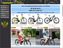 Tablet Screenshot of cykellandet.se